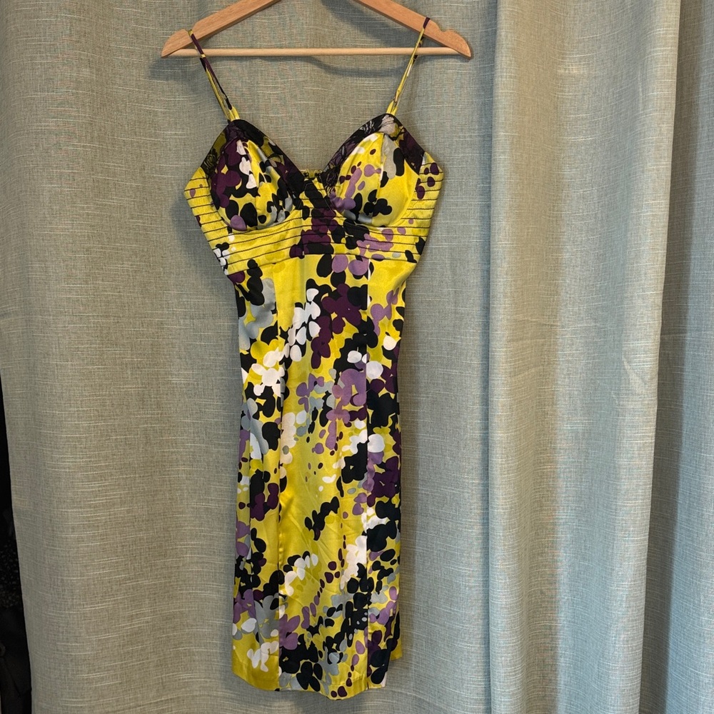 XOXO Yellow and Purple Floral Mini Dress